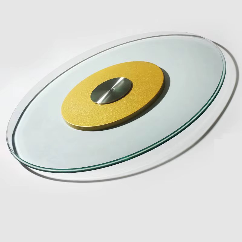 HQ BB01 LUXURY Stable Tempered Glass Lazy Susan Glass Dining Table Top Turntable Swivel Plate