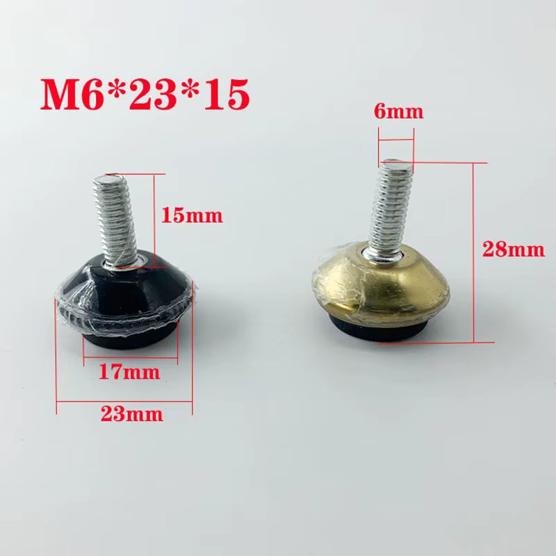 4PCS/Lot Furniture Levelers, Adjustable Furniture Legs, Table Levelers and Chairs Levelers, M6 Thread, 15mm Thread Length