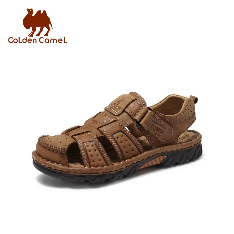 GOLDEN CAMEL Shoes Platform Men's Sandals Summer 2023 Genuine Leather Beach Luxury Shoes for Men Soft Slipper Comfortable Sandal