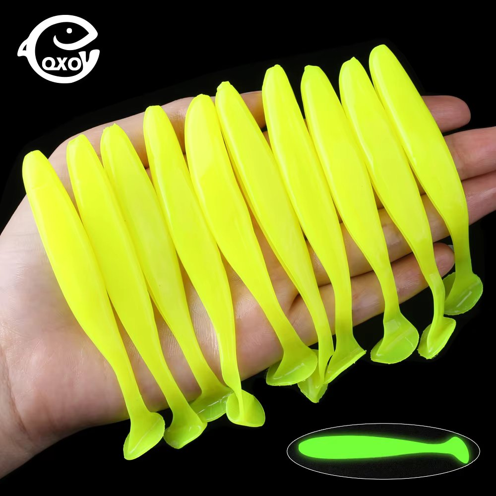 QXO 50 Pcs/Lot Swimbait Soft Lure Silicone Bait Shad Wobbler Sea Worm Streamer 7/10/13cm Silicone Lure Spinnerbait  Accessories