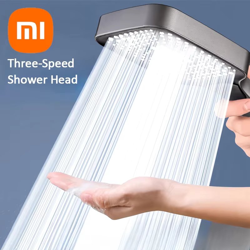 Xiaomi 13cm Large Panel 3 Modes Shower Head Shower bracket High Pressure Water Massage Shower Head Element Bathroom Accessories