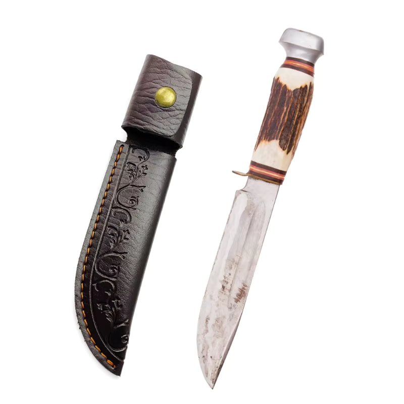 Knife Holster Pocket Sheath Handmade Pouches Leathers Straight