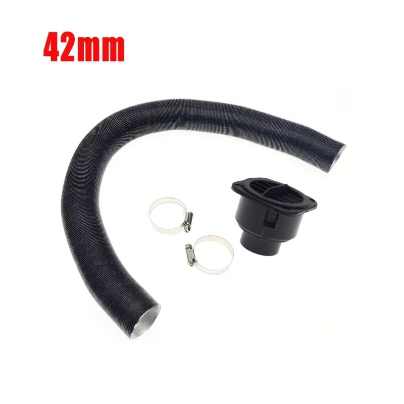 42mm/60mm/75mm/90mm Diesel Heater Duct Hose Pipe Warm Air Outlet Vent + Hose Clips For Webasto Diesel Parking Heater Car Parts