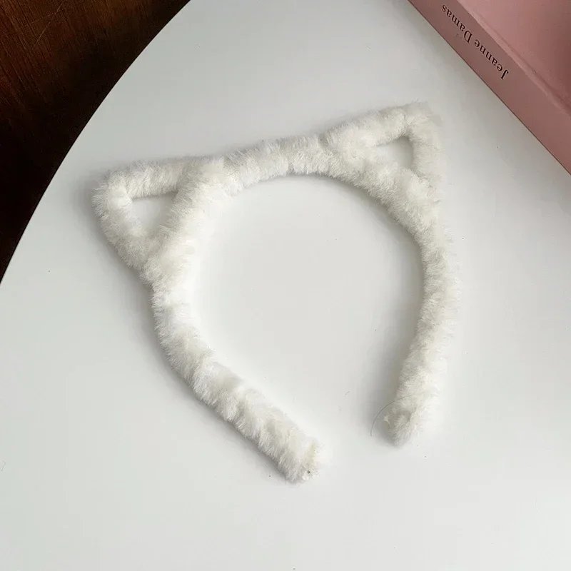 Cat Ears Headband for Women Cartoon Plush Hair Band Anime Cosplay Cute Face Wash Hair Hoop Headware Girls Hair Accessories