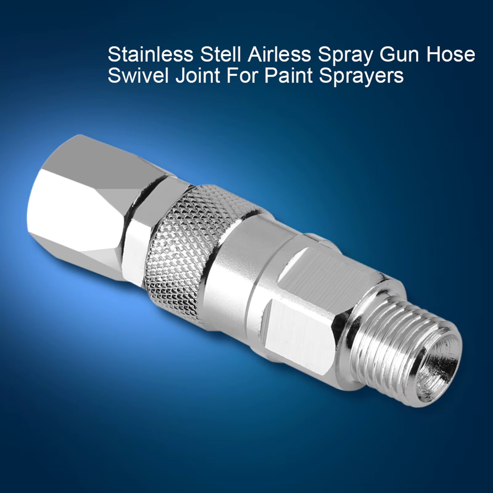 1/4-Inch Stainless Steel Airless High Pressure Spray Gun Hose Swivel Joint For Paint Sprayers