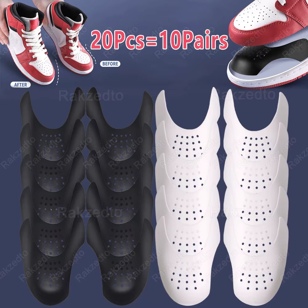 10 Pairs Shoes Anti Crease Protectors Anti-wrinkle Protector for Sneakers Toe Cap Support Sports Shoe Protection Dropshipping
