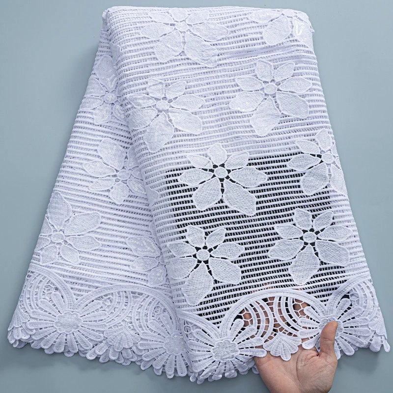 13White Sequins Lace