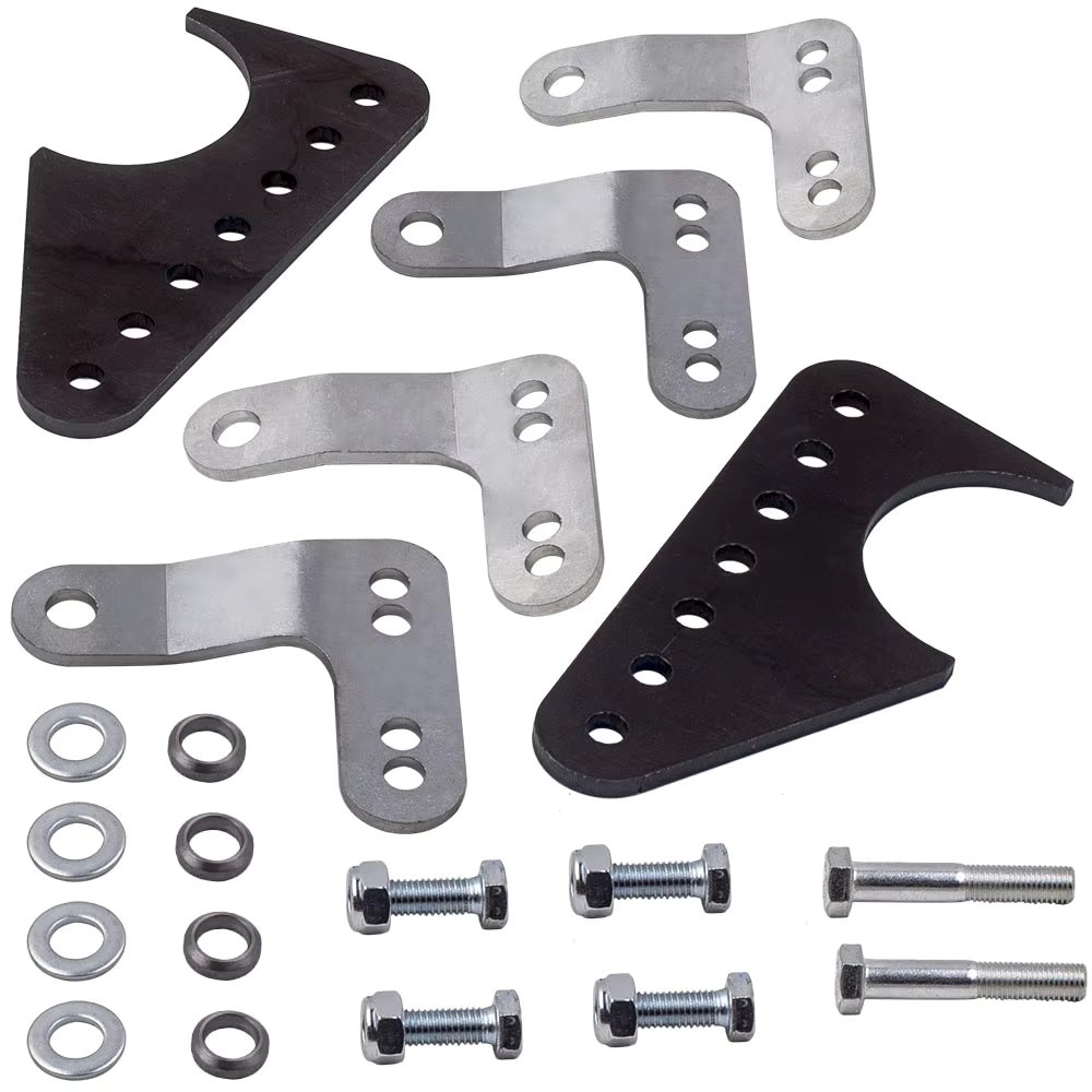 Coilover Shock Mount Kit Universal Lower Adjustable Kit For 3" Axle Tube