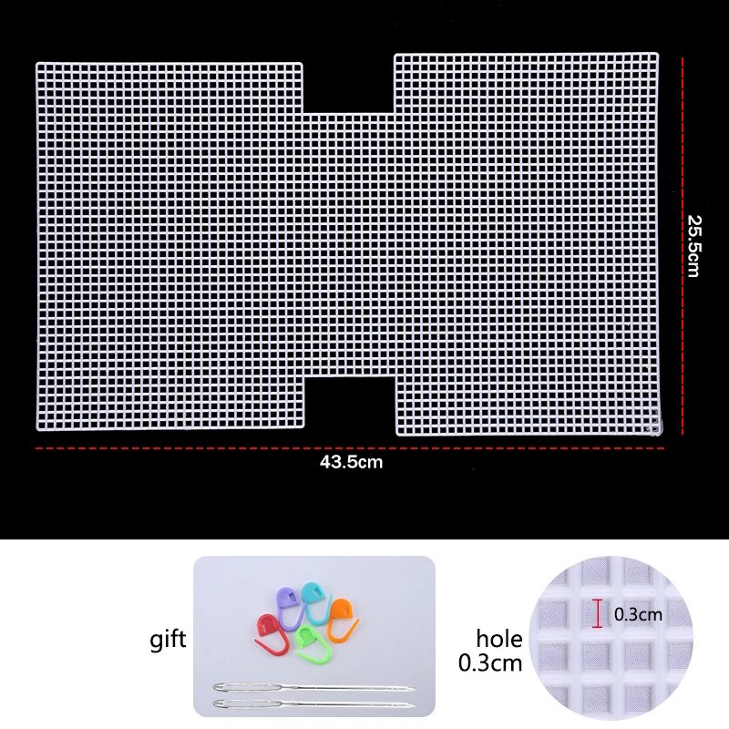 Knitting Accessories & Weaving Plastic Mesh Sheet With Ribbon/Wool/Yarn DIY Bag Accessories Easy Knit Helper With Sewing Needle