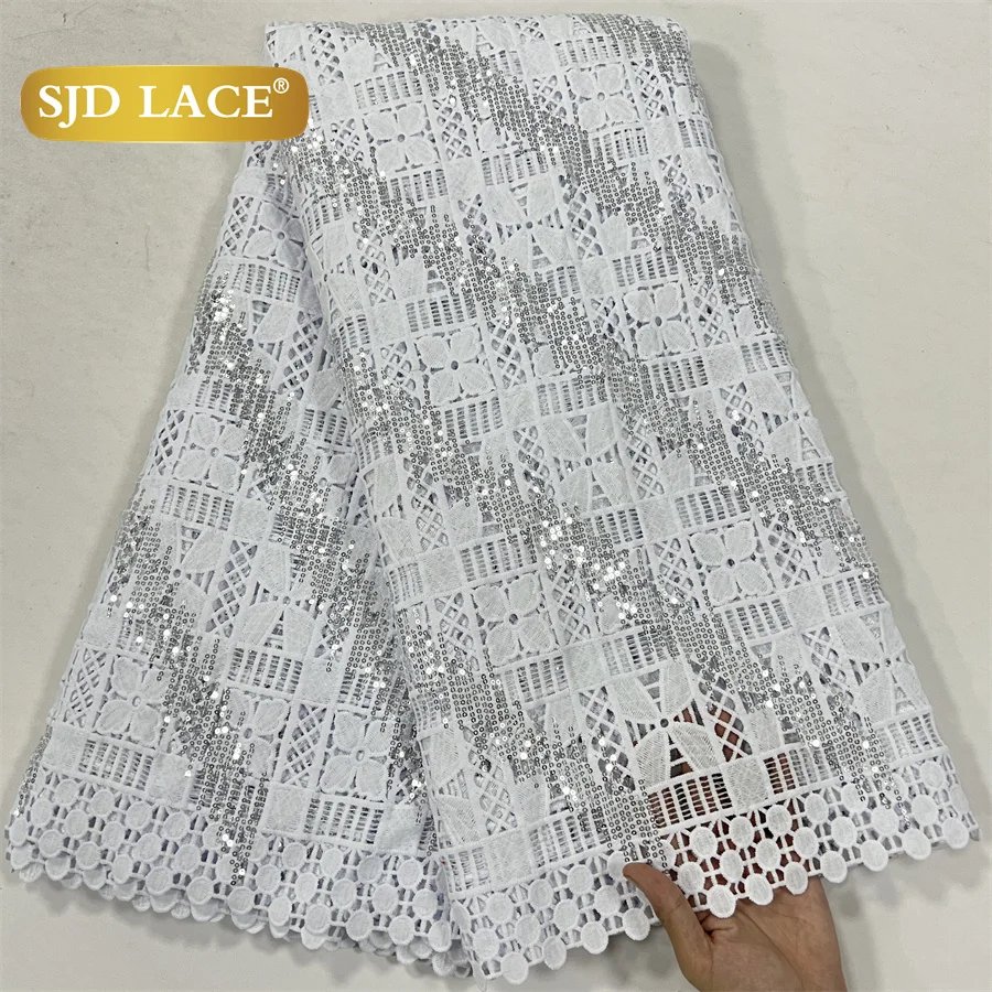 15White Sequins Lace