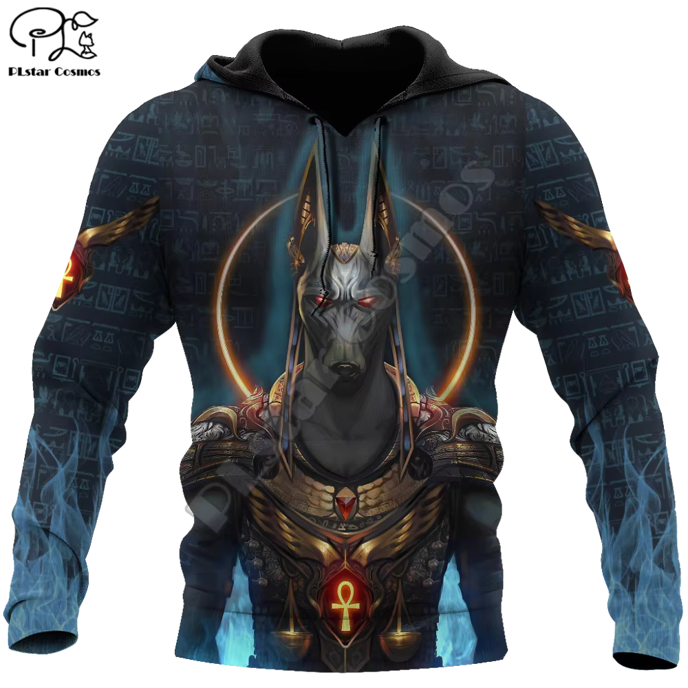 PLstar Cosmos Horus Egyptian Pharaoh Anubis Ancient Egypt Tattoo 3DPrint Men/Women Streetwear Pullover Casual Funny Hoodies A-1