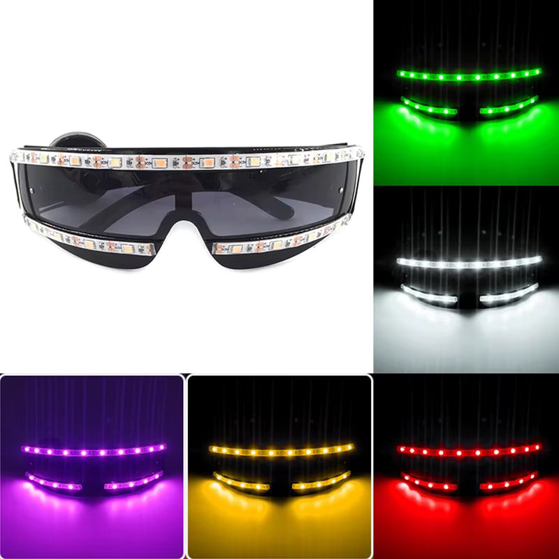 2025 Fashion LED Light up Glasses LED Night Glasses for Glowing Party Supplies Stage Show Costume Decoraiton