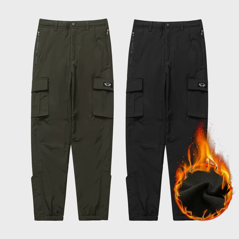 Men's Winter Pants Men's Dont Cargo Fleece Winter Pants Carpenter Fleece Cotton Pants Workwear Big Ssize