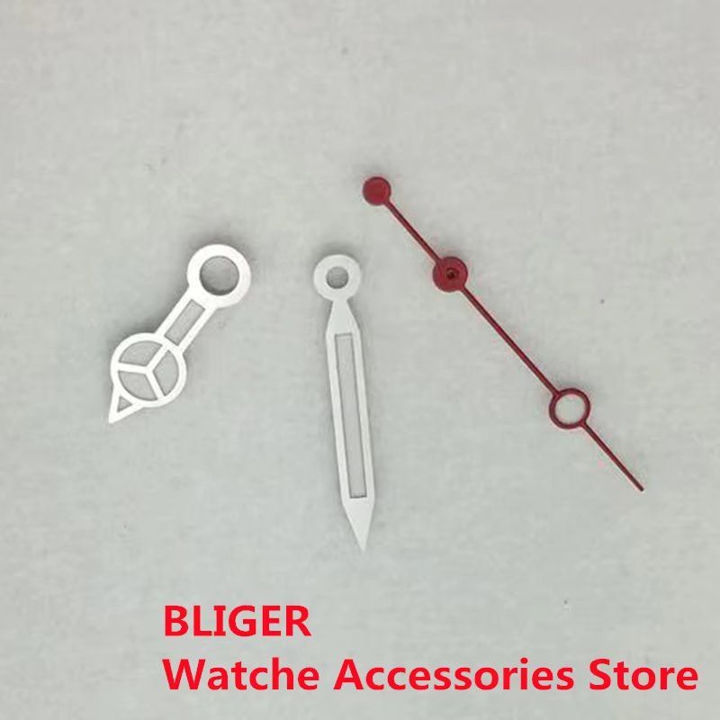BLIGER New 3PCS/Set Modified Watchparts Green/Blue Luminous Watch Hands Pointe Fit NH34/NH35/NH36/NH37/NH39 Movement 820A 8215