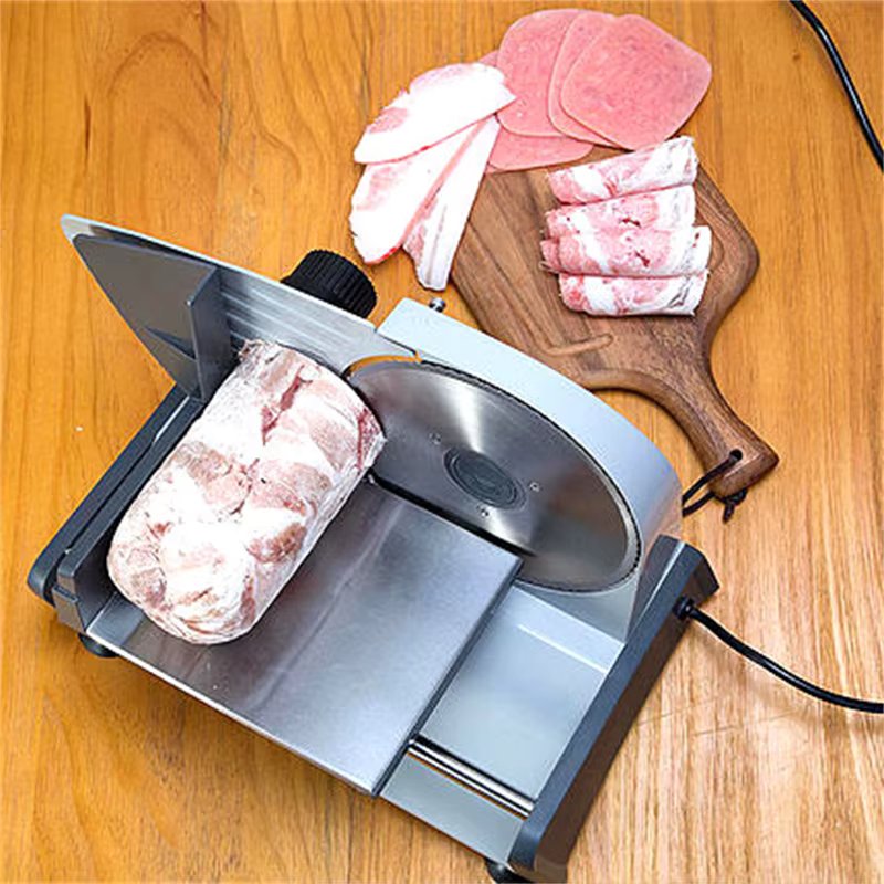 Household electric cut frozen mutton roll thin skiving machine for vegetable fruit toast kitchen multifunctional meat slicer