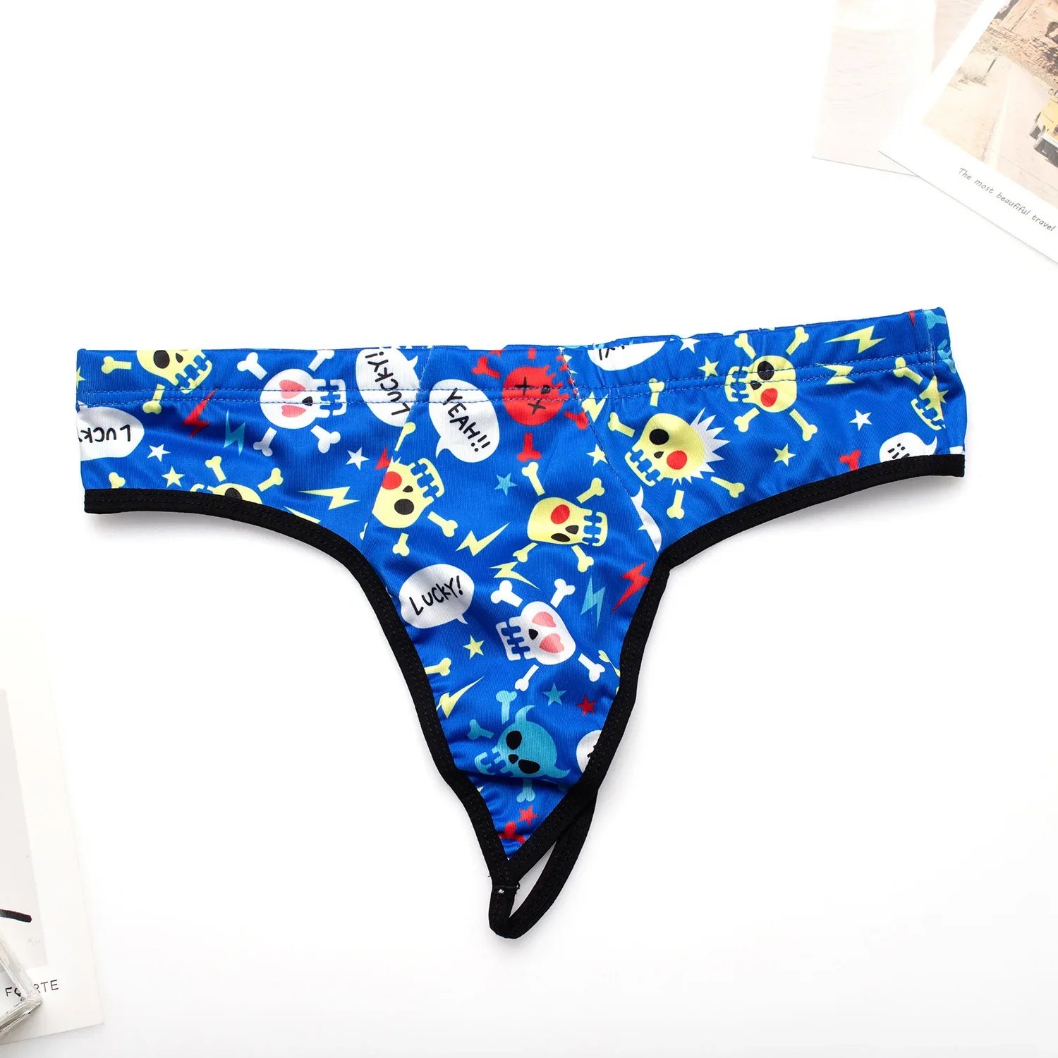 Women's Erotic Bikini Seductive Fun T Back Thongs Personalized Cartoon Printed Girls Fashionable G Strings Hot Wife Porn Panties