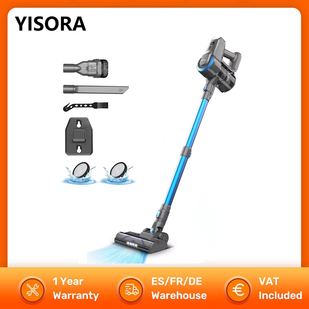 YISORA N300 Handheld Vacuum Cleaner Ultra Lightweigh 2200mAh Battery Up to 40Mins Cordless Vacuum Cleaner for Household Cleaning