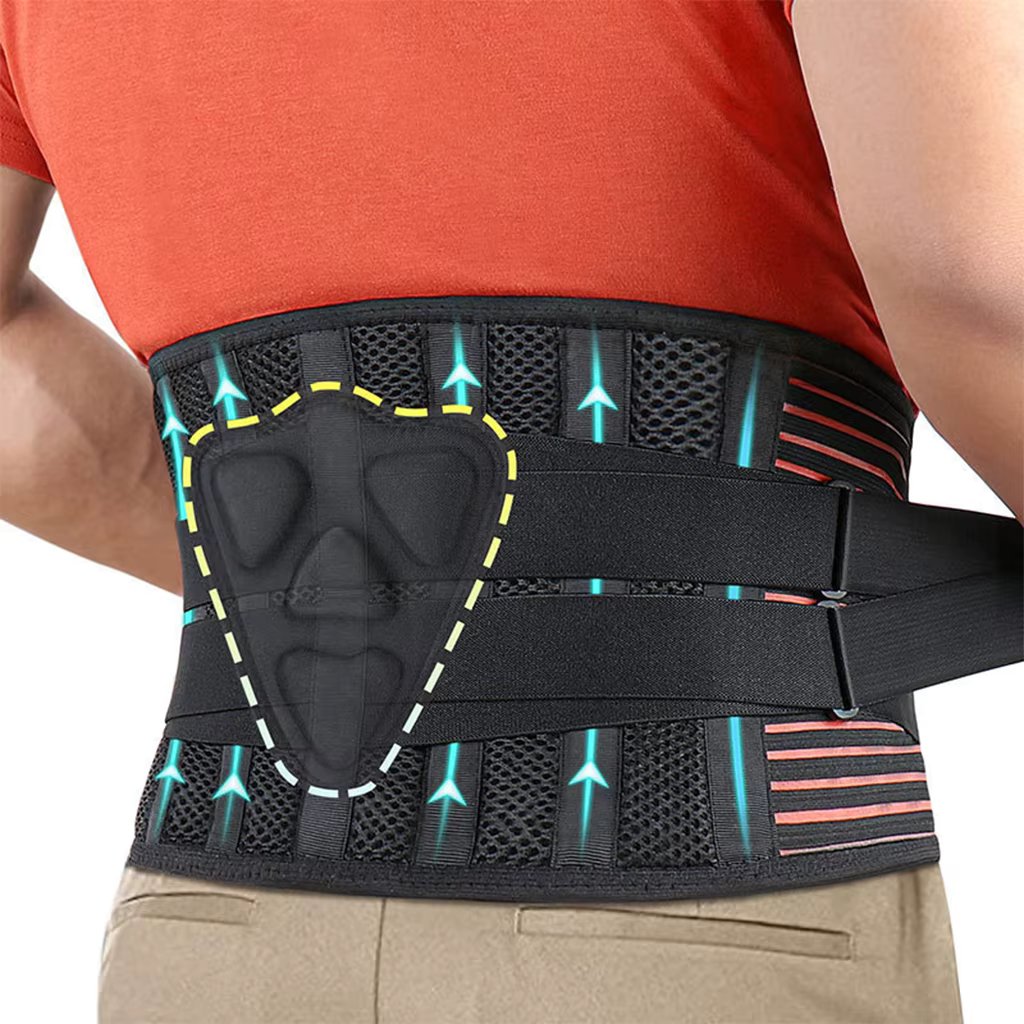 Men Women Breathable Waist Support Back Brace Lumbar Support for Heavy Lifting