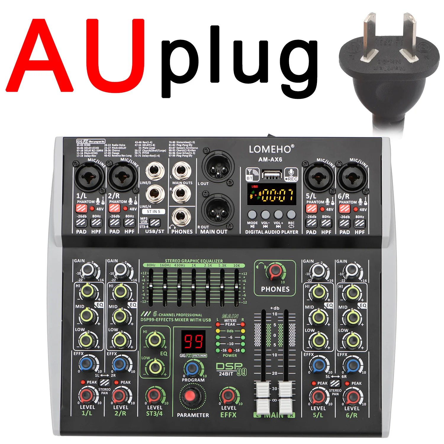 6 Channel AU PLUG