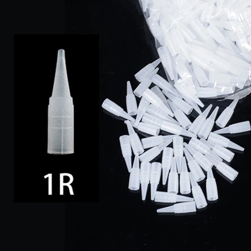 100pcs 1RL/3RL/5RL/5F/7F Disposable Permanent Makeup Needles Tattoo Needles/Big Caps for Eyebrow Tattoo Makeup Kits 0.35X50MM