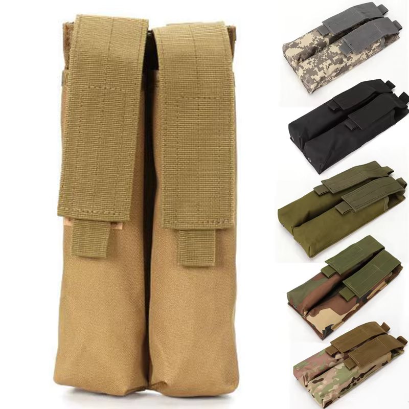 P90 UMP45 Tactical Hunting Pouch Bag MOLLE  Magazine Pouch Bag 1000D Nylon Double Stack Ammo Bag Mag Carrier Utility Case