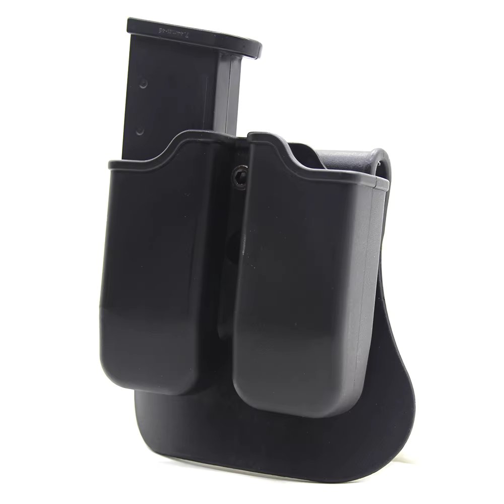 Tactical Pistol Double Magazine Pouch 9mm Mag Holder Carrier for Glock 17 19,Beretta M9 92,9mm .40 Cal airsoft hunting accessory