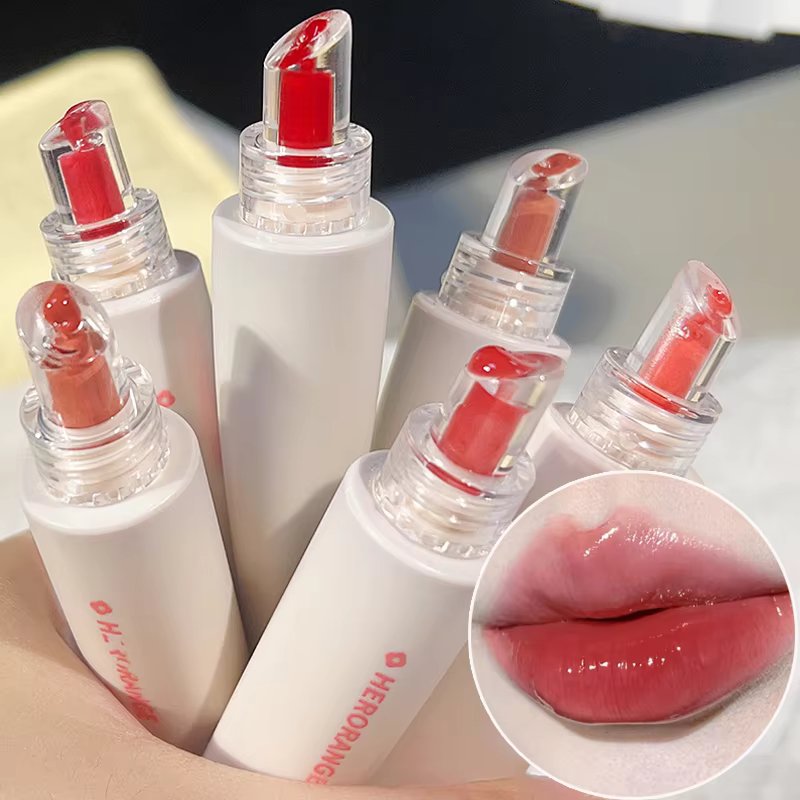 Jelly Mirror Transparent Lip Gloss Waterproof Moisturizing Non-stick Cup Long-lasting Lipstick Crystal-frozen Lips Glaze Makeup