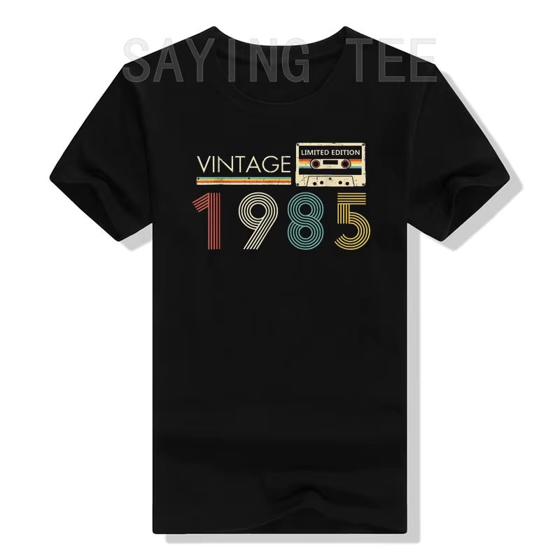 Vintage 1985 Limited Edition Cassette T-Shirt Men's Fashion Born In 1985 80s Tee Husband Daddy Gift Retro 38th Birthday Outifts