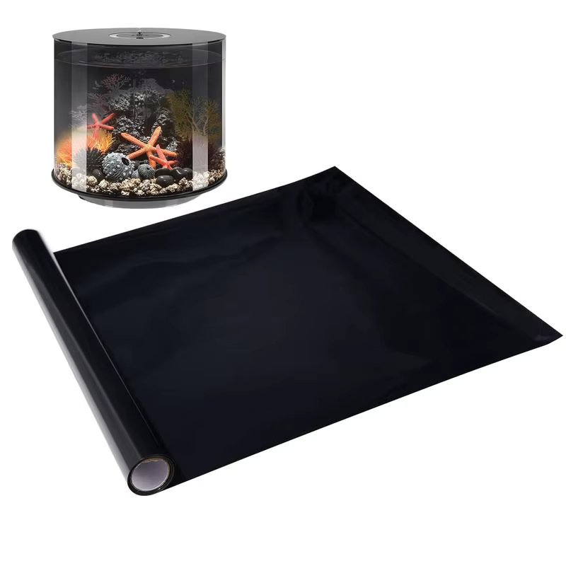 Aquarium Wallpaper Static Cling Black Aquarium Backdrop Sticker Aquarium Poster Background Aquarium Backdrop for Fish Tank
