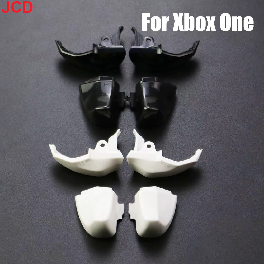 JCD 1 set Black /White Replace Parts For Xbox One Controller LB LT RB RT Upper Bottom Trigger Button Replacement Repair Parts
