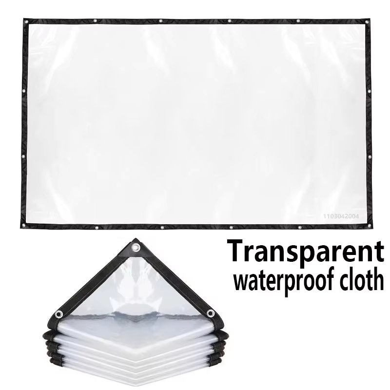 Transparent rainproof shading cloth tarpaulin Lightweight waterproof tarpaulin cover tarpaulin transparent rainproof cloth1x1m 2