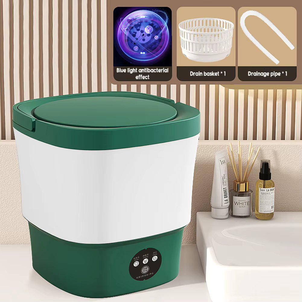 Home Small Washing Machine for Student Dormitory Underwear Socks Mini Cleaning Machine Portable Laundry Bucket Mini  Washer 9L
