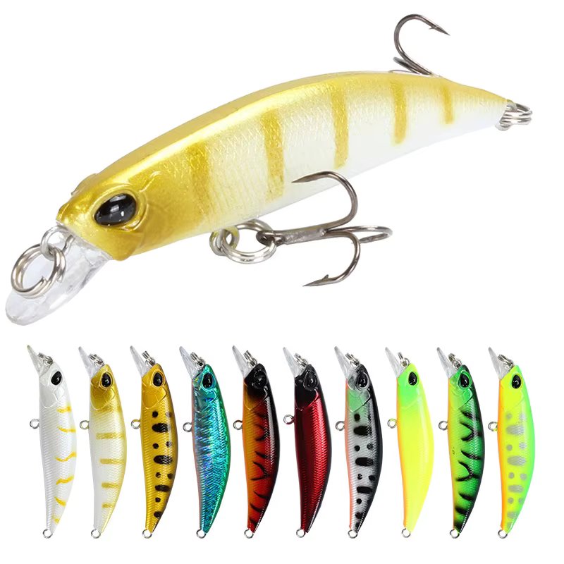 1PCS Laser Fishing Lure Floating Minnow Wobbler Artificial Japan 65mm 4g Hard Bait Bass Pike Wobblers Crankbait Carp Fishing