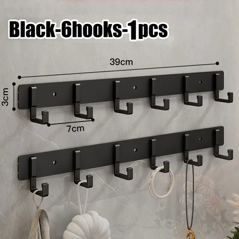 Black-6hooks-1pcs