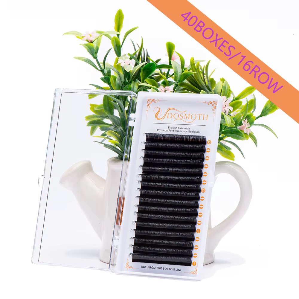 DOSMOTH 40boxes  7-16mm  handmade natural mink eyelashes individual,extension eyelash,fake false eyelashes 16rows False eyelash