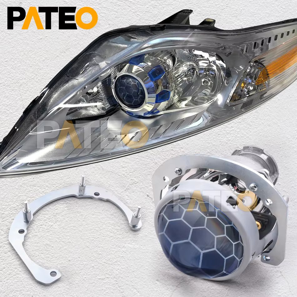 HID Bi-xenon Projector Lens Replace For Ford Mondeo 4 Mk IV D1S Headlight Lenses Retrofit For Hella G5 3R Honeycomb Tuning Kit