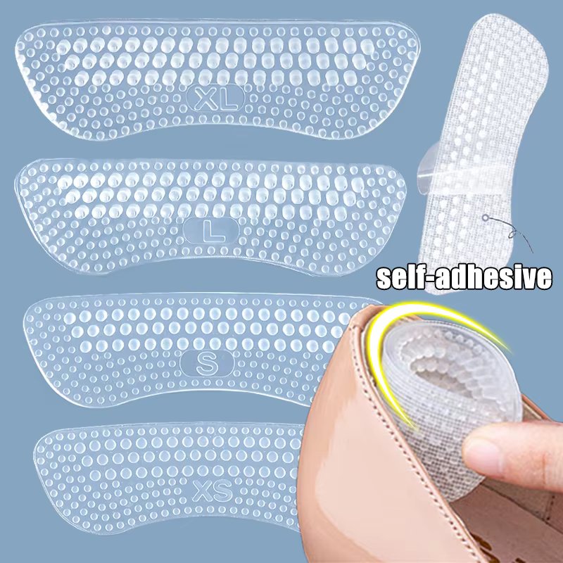 Self-adhesive Silicone Heel Stickers Super Soft Inserts Anti-abrasion Anti-Slip Heel Cushions Transparent Pads Foot Heel Protect