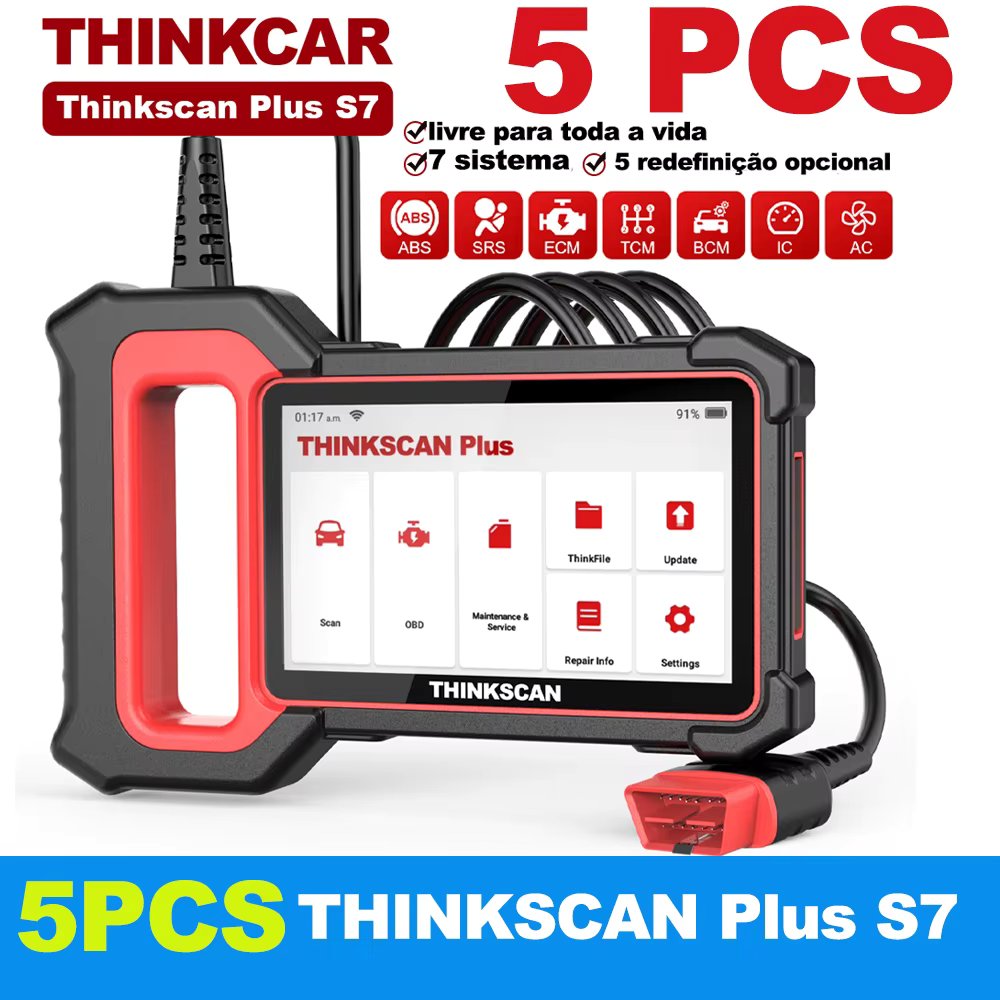 VIP 5pcs Thinkcar Thinkscan Plus S7/S6/S4 OBD2 Diagnostic Tools Transmission /ABS/SRS Diagnosis Code Reader Automotive Scanner