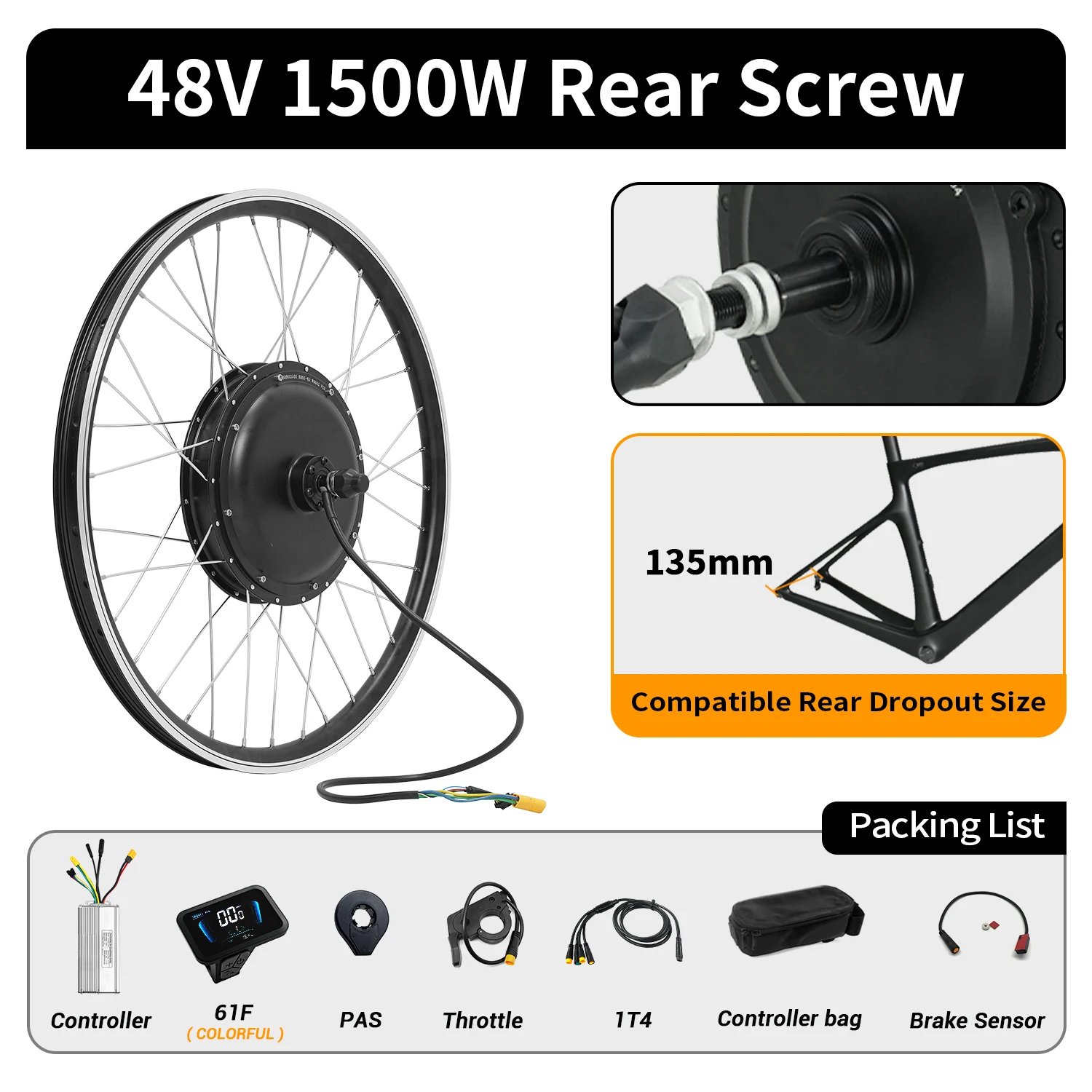 48V 1500W Rear Screw