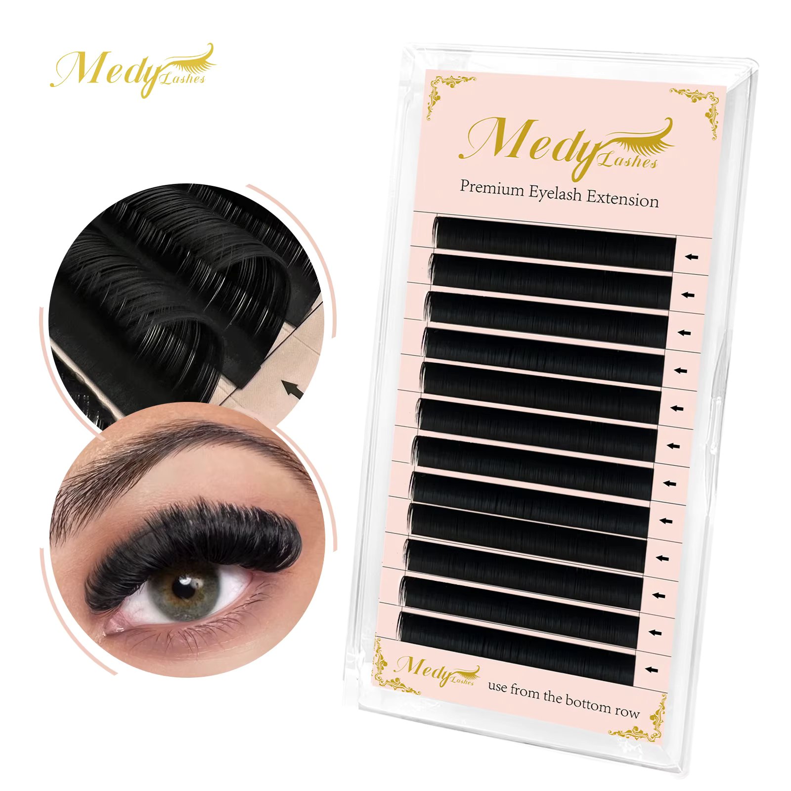 Individual Eyelash Extension 12Rows C/D/CC/DD Curl 8-15MM Volume Lashes Cashmere Eyelash  Matte Faux Mink for Professionals Lash