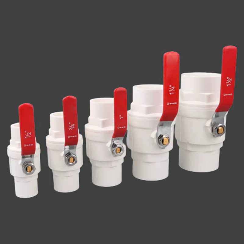 White 20/25/32/40/50mm PVC Ball Valve Plumbing U-PVC Ball Valve Plastic Repair Connector Water Pipe Switch