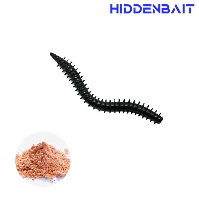 HIDDENBAIT Hiden Beit Cari 4.7inch Reat Worm Bass Worm Bass Rure Fishing Earthworm Mate Worm