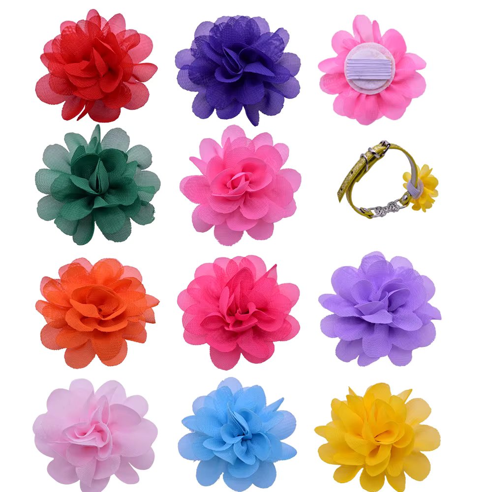50/100pcs Small Dog Accessories Slidable Dog Bow Tie  Flower Collar For Small Dog Cat Collar Accessories  Small Dog Supplies