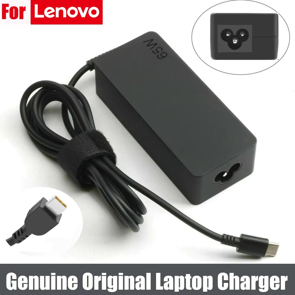 Original 65W 20V 3.25A Type C AC Adapter Laptop Charger for Lenovo ThinkPad T480 T480s T580 X280 X380 E580 L380 L480 15V-3A