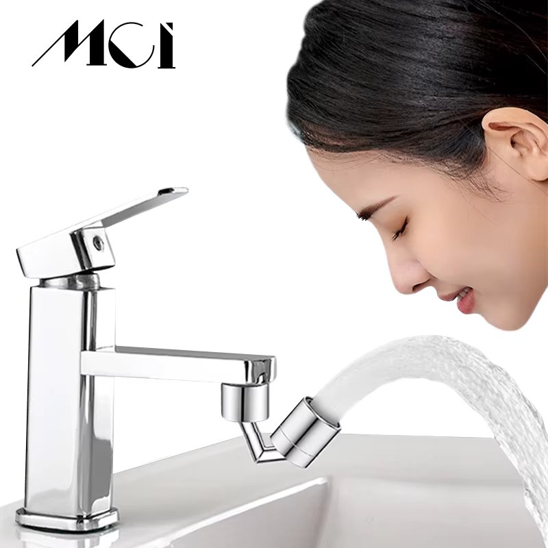 MCI 720 Degree ABS Rotatable Tap Aerator Universal Splash Filter Saving Faucet Sprayer Head Bathroom Filter Bubbler 1 Water Mode