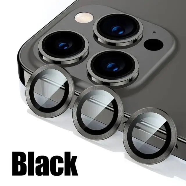 3pcs Glitter Camera Lens Protector Cover for Apple iPhone 16 15 14 Pro Max 16 Plus 13 mini Tempered Glass Protection Accessories