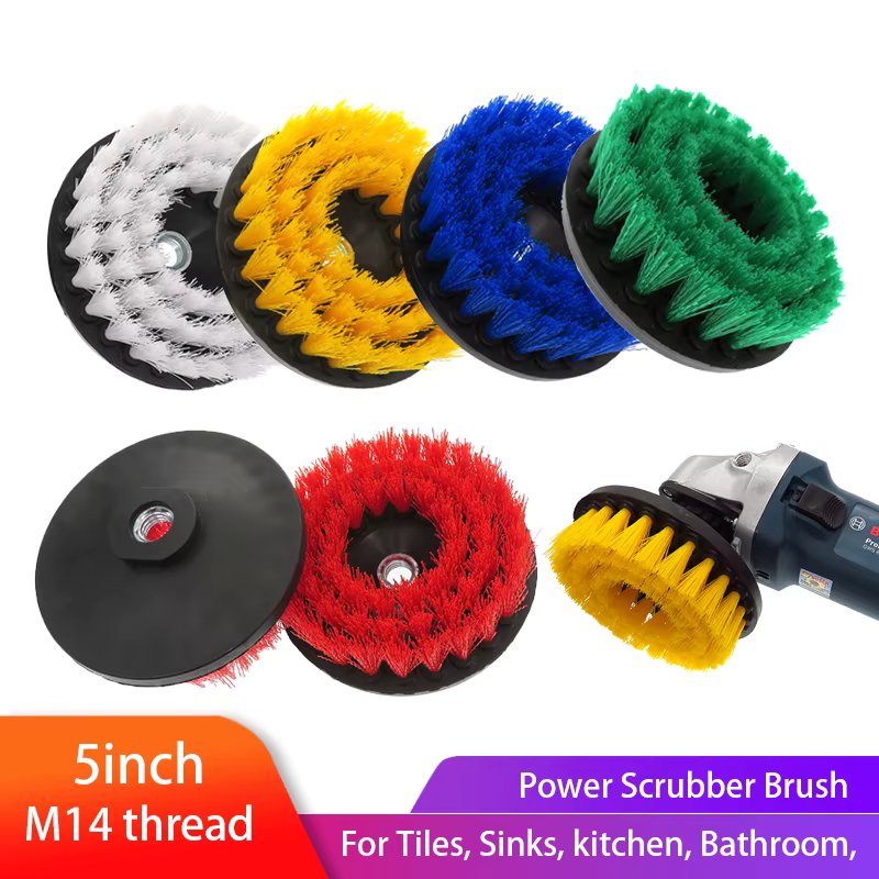 Power Scrubber Brush Electric Cleaning Brush M14 Thread for Cleaning Carpets, Kitchens and Bathrooms Drill Attachment Kit