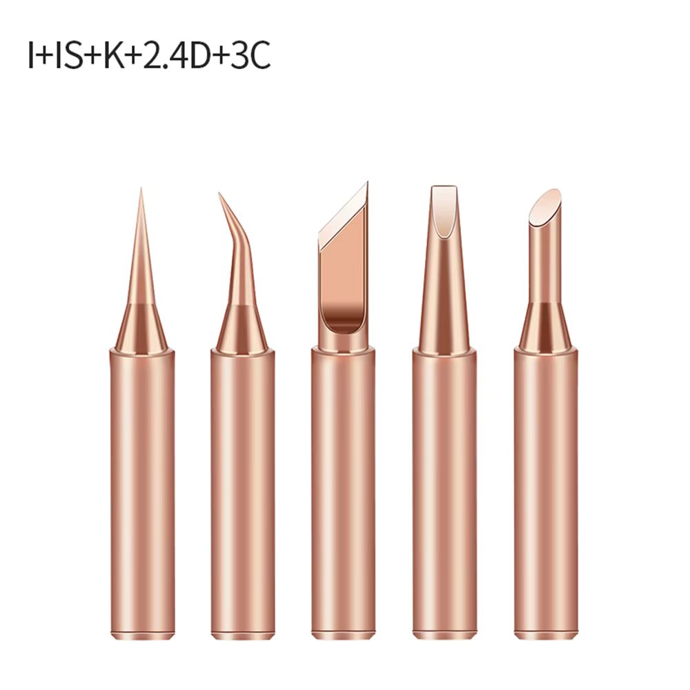 Welding Tips For 936 Soldering Station Accessories Pure Copper Quick Heat Soldering Wick Electric Soldering Iron Tip