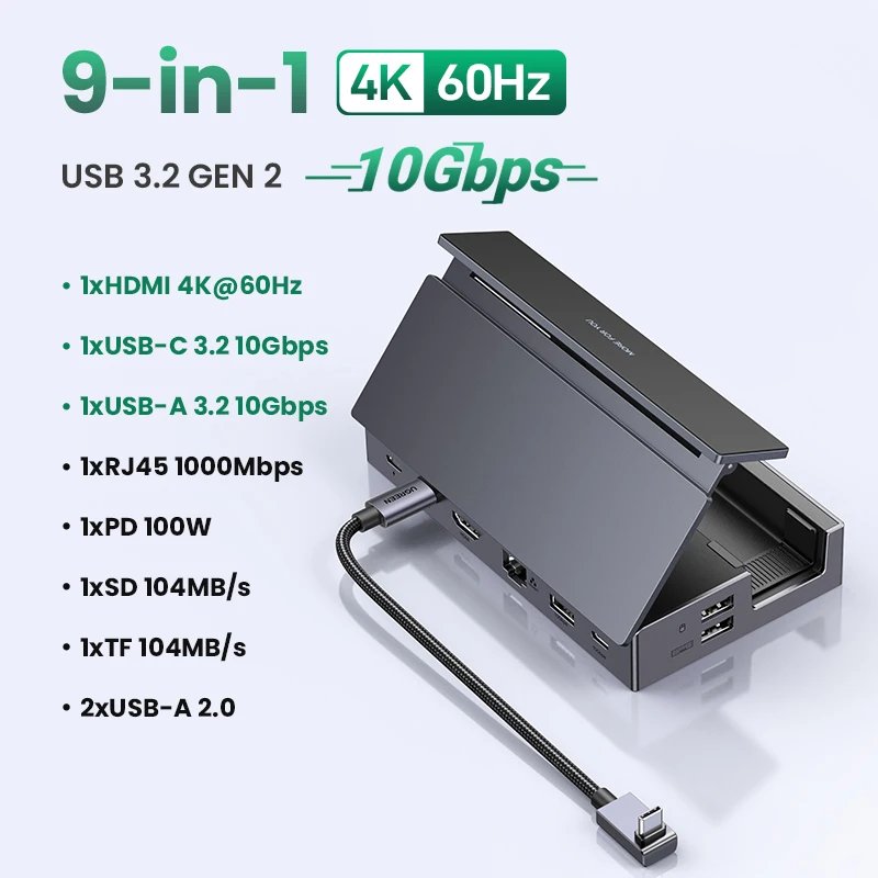 9-in-1 4K60Hz 10Gbps