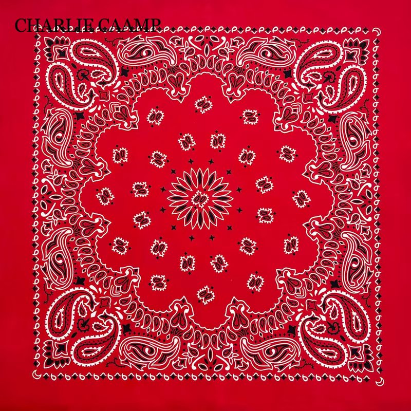 27inch/68cm Plus Size Cotton Square Scarf Hip Hop Amoeba Cashew Bandana Headband Black Paisley Turban Men Women Boys Girls Gifts